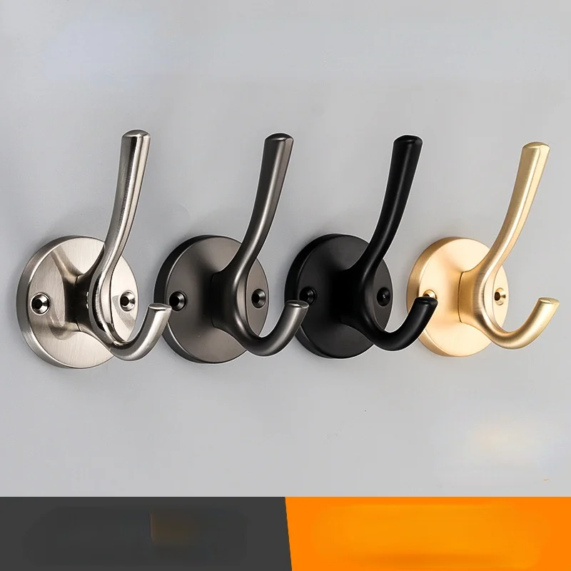 Alloy Wall-Mounted Coat Hook European Style Clothes Hook Bathroom Bathrobe Hook Bedroom Coat Hook Living Room Decoration