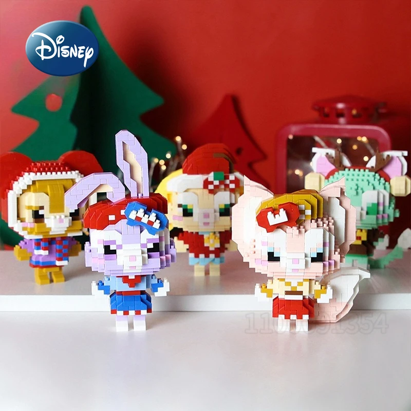 Disney's New Miniature Particle Building Block Toys 3D Cartoon Cute Children's Building Block Toys Educational Splicing Toys