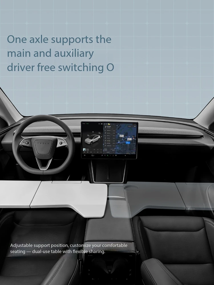 Compatible with Modely/3/yl Refresh Car Trays, In-Car Folding Tables, and Passenger-Side Car Tables