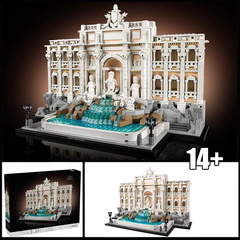 

2025 New 21062 Piece Trevi Fountain Architecture Building Blocks Creative DIY Model Bricks Toy For Children Adult Gift
