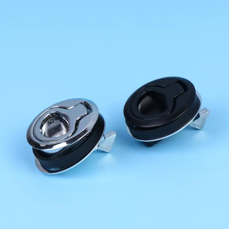 Round Flush Pull Slam Latch No Key Durable Waterproof Latch for Marine Boat Deck Locker RV Travel Camper Accessories