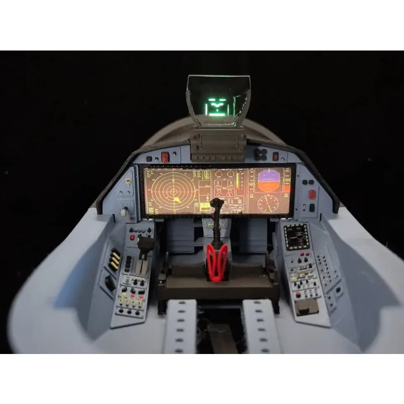 FPV Cockpit Scale Simulation Interior with LED Light Effect for FLYFANS Twin 70mm EDF SU-57E Stealth Fighter RC Airplane Upgrade