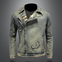 Spring and Autumn New Fashion Trend Retro Motorcycle Denim Jacket Men's Casual Loose Sports Large Size High Quality Jacket M-4XL