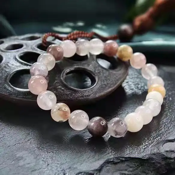 

Xinjiang golden silk jade 8 millimeter bracelet bracelet for friends men's and women's versatile styles