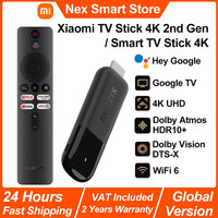 Xiaomi TV Stick 4K 2nd Gen / Smart TV Stick 4K, Portable Streaming Media, Netflix WiFi 6 Google Assistant, Smart TV Dongle BT5.2