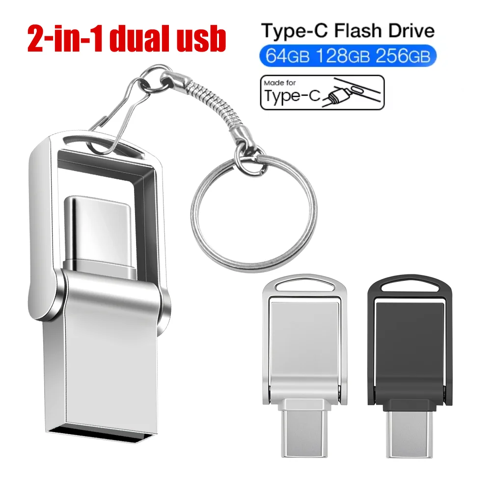 

USB-флеш-накопители TYPE-C, мини- 64 ГБ OTG, высокоскоростной флэш-накопитель 32 ГБ, 2 в 1, флэш-накопитель, настоящая емкость, креативный подарок