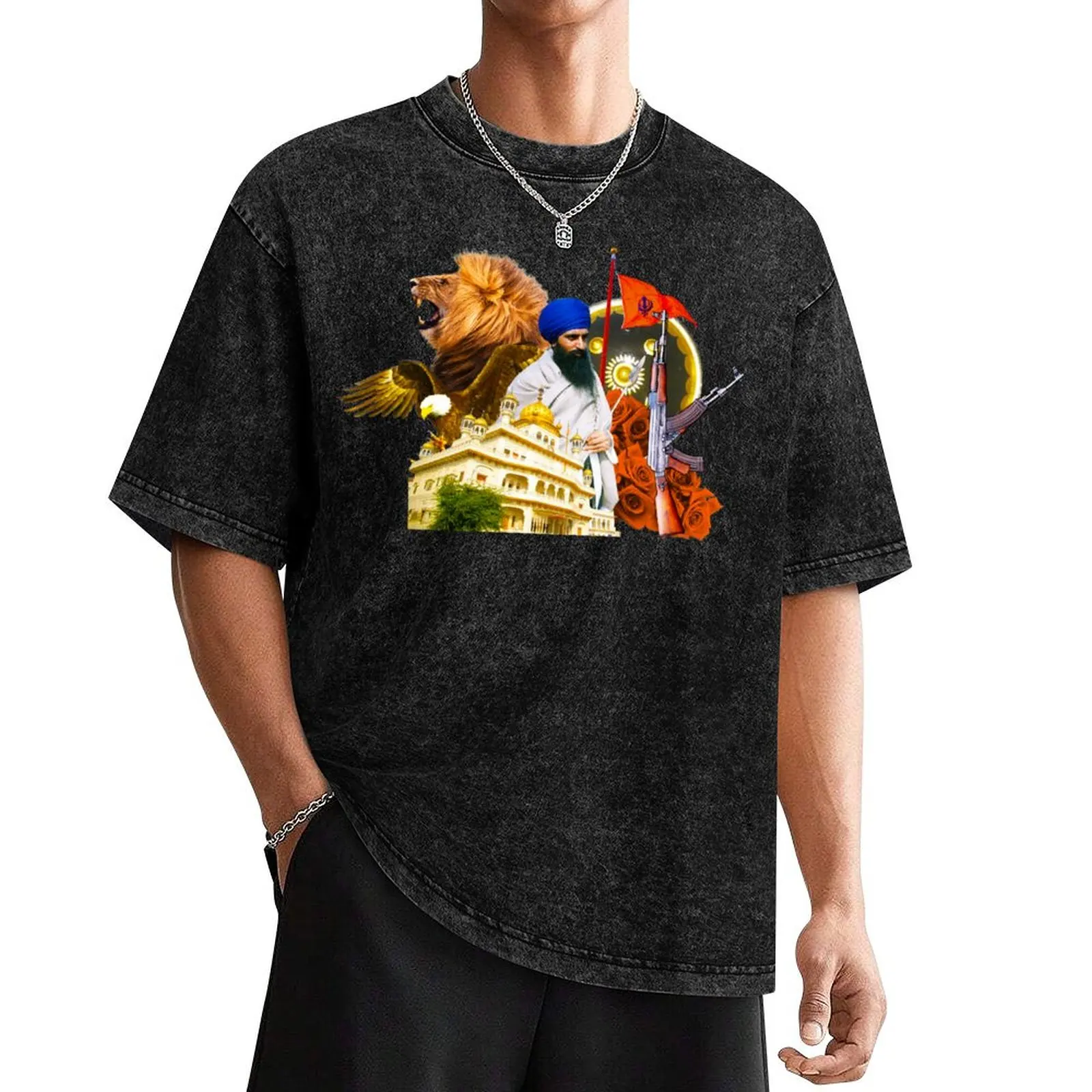 

Sant Jarnail Singh Bhindranwale T-Shirt rapper graphic tees anime customs workout shirts for men