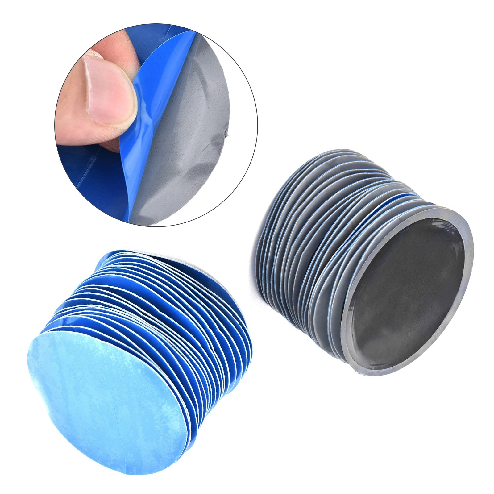 Tire Repair Patch 80pcs Round 58mm Universal Tire Tube Patches Repair Tool Fast Cold Patch Patches For Car Bike Motorcycle