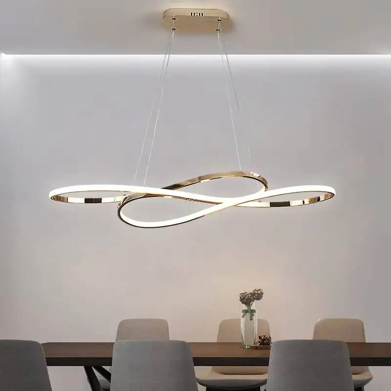 Creative Art Electroplating Restaurant Pendant Lamps Modern Simple Led Living Room Lights Nordic Postmodern Study Room Lamp
