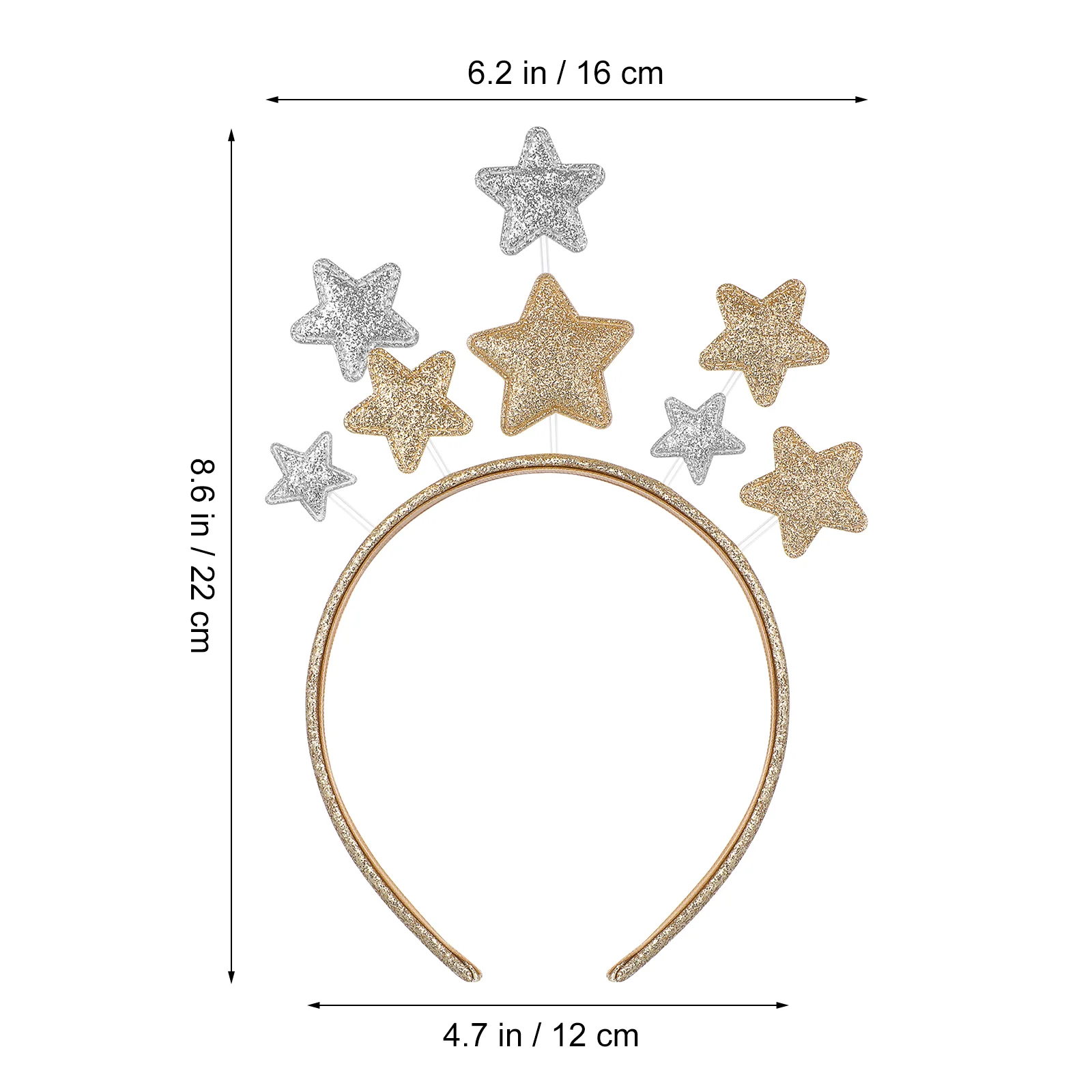 Pentagram Headband Hair Hoop Halloween Costumes Gold Clips Hairpin Party Supplies Child Bride