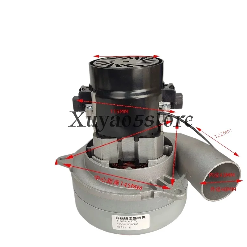 220V 1500W 50/60HZ all-copper vacuum cleaner motor, suitable for 119625-00 replacement pump motor, floor washing machine