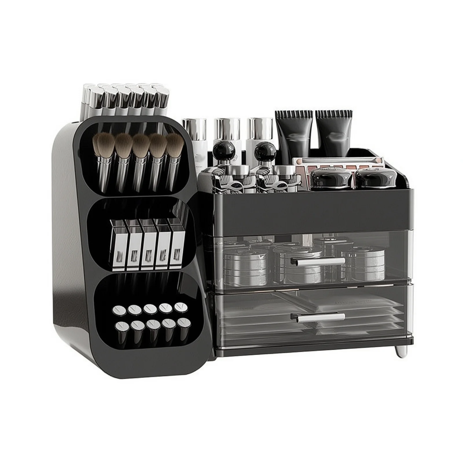 Uforu Skincare Organizer Countertop Bathroom Organizer With Spacious Drawers And Stylish Tier Slip