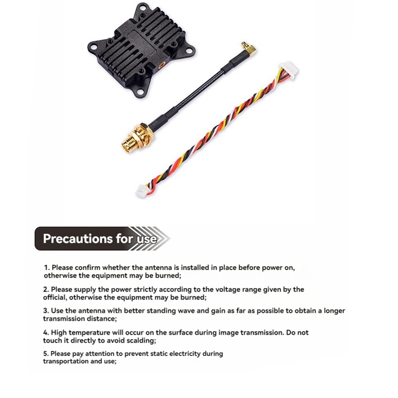 4.9G 5.8G 6G 2.5W VTX  56CH VT5804-BAT FPV Audio Video Transmitter NTSC/PAL For FPV Long Range RC Drone