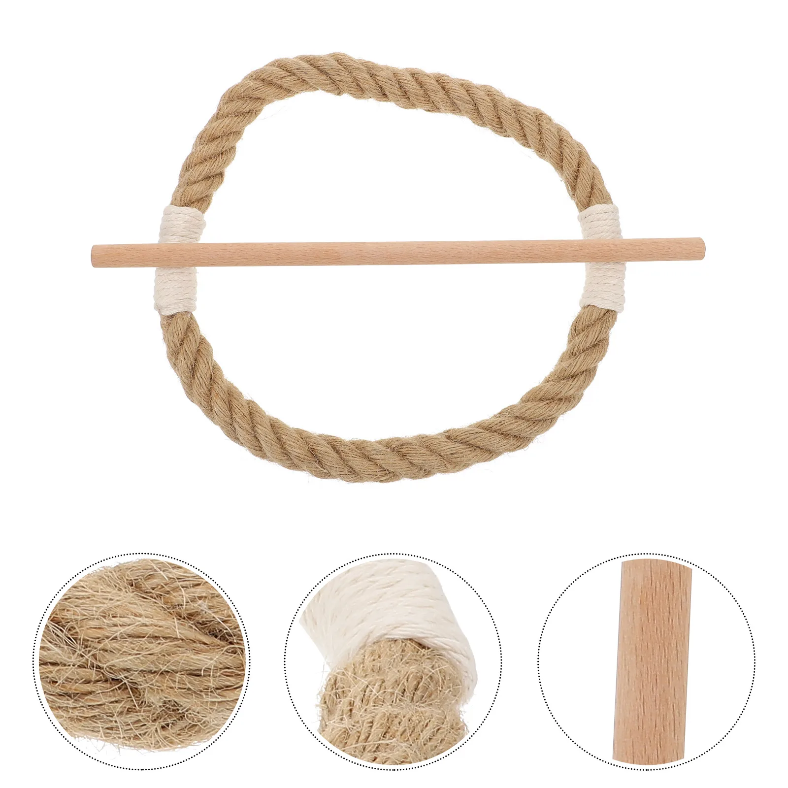 

Curtain Tieback Strap Hemp Rope Buckle Decorative Hook Belt Elegant Holder Fixing Strap Portable Housewarming Gift
