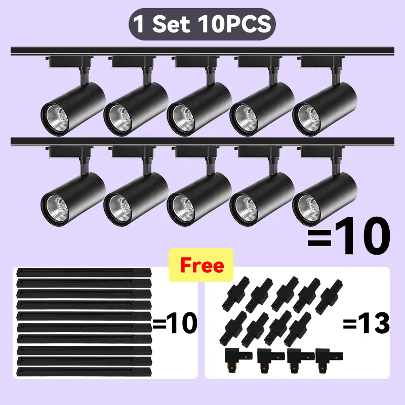 Led Track Light Set Ceiling Lamps Rail Lighting 220V Led Track Lamp Rail Light Spot Light Led Lights for Kitchen Shop Store Home