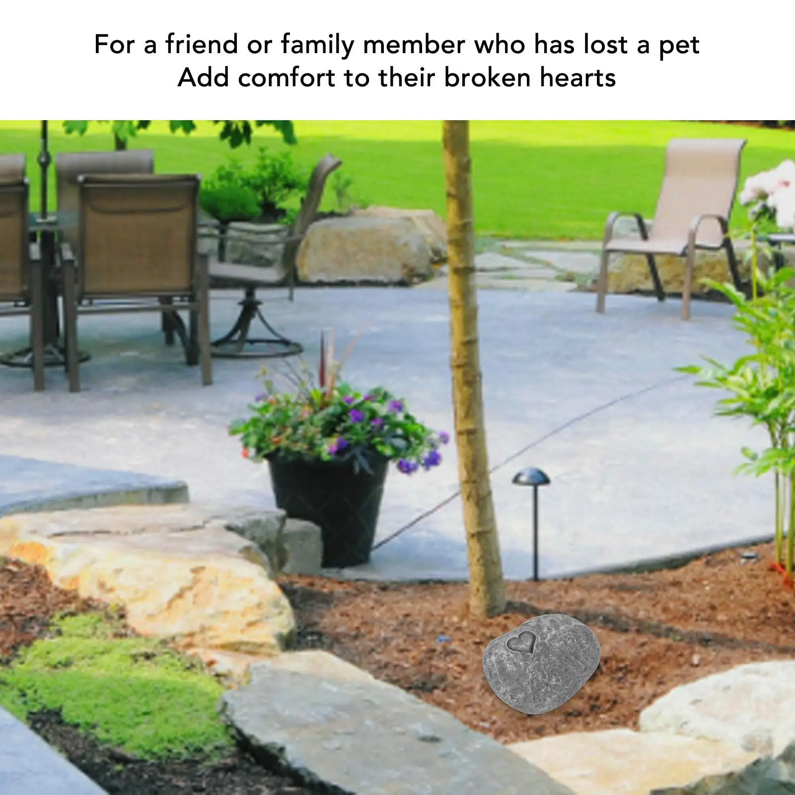 Custom Pet Memorial Stone - Unique Design Dog Grave Marker for garden , Personalized Lettering for Comfort