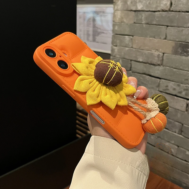 

For Motorola Moto Edge 40 X40 Pro Neo 30 G23 G53 E13 E32s E32 E22i E22 G Play Phone Case Down Jacket Yellow Sunflower Soft Cover