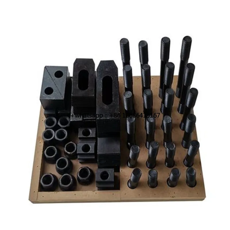 58pcs Milling Machine Clamping Set Mill Clamp Kit Vice M12 Universal Fixture Screw Set Pressure Plate Processing Parts