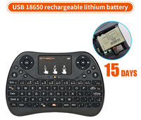GTmedia I8S Wireless Backlit Air Mouse Keyboard with Touchpad for Android TV Box Spanish/Portuguese Version