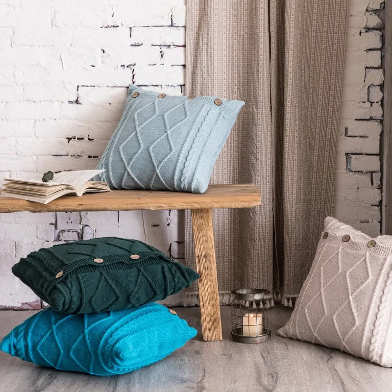 

45x45cm Nordic Style Pillowcase Modern Simple Home Sofa Bedroom Decoration Cushion Cover