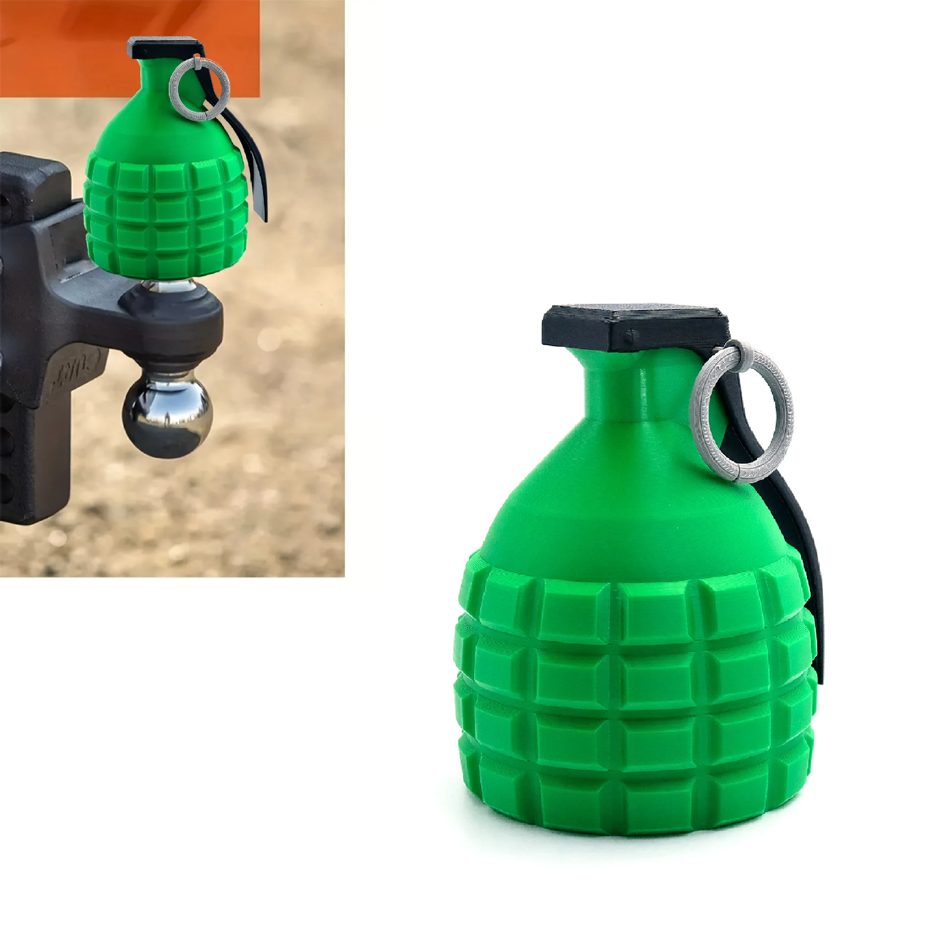 For 50mm Tow Bar Grenade Prop Covers Cap Ornament Tow Bar Cap Universal Hitch Prop Covers For Protection Automobile Decoration