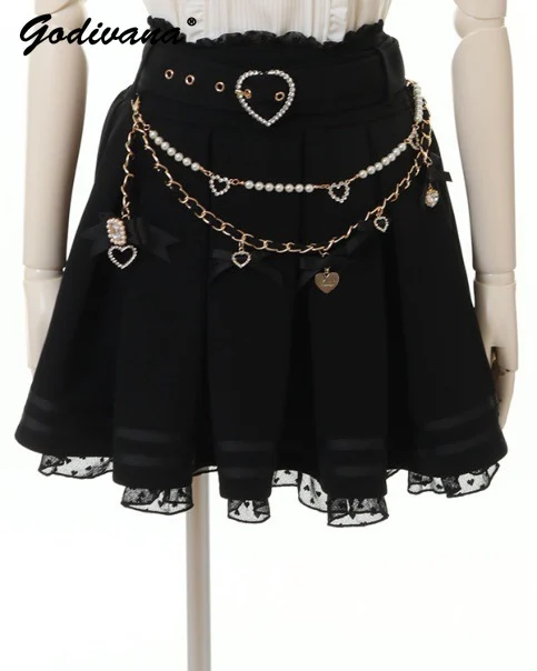 japanese-style-liz-high-waist-skirt-mine-mass-produced-love-pearl-chain-bow-short-skirt-fashion-lolita-rojita-skirt-for-women