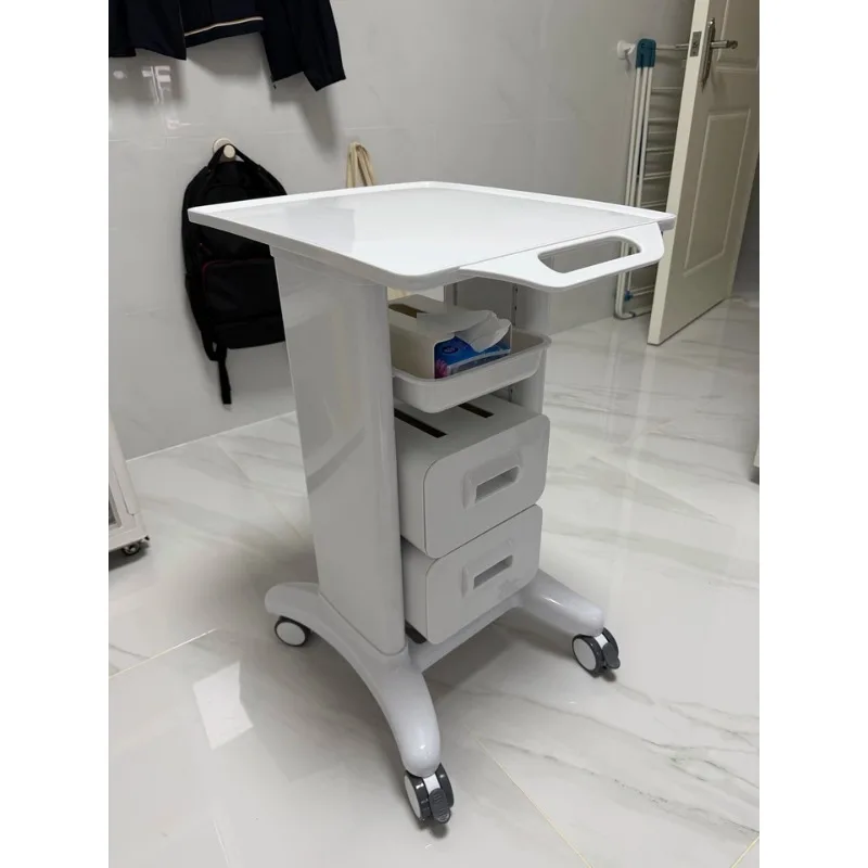 Multi-Tier Rolling Instrument Cart for Beauty Dental Clinic, Mobile Storage Trolley Spa Equipment Organizer Rack
