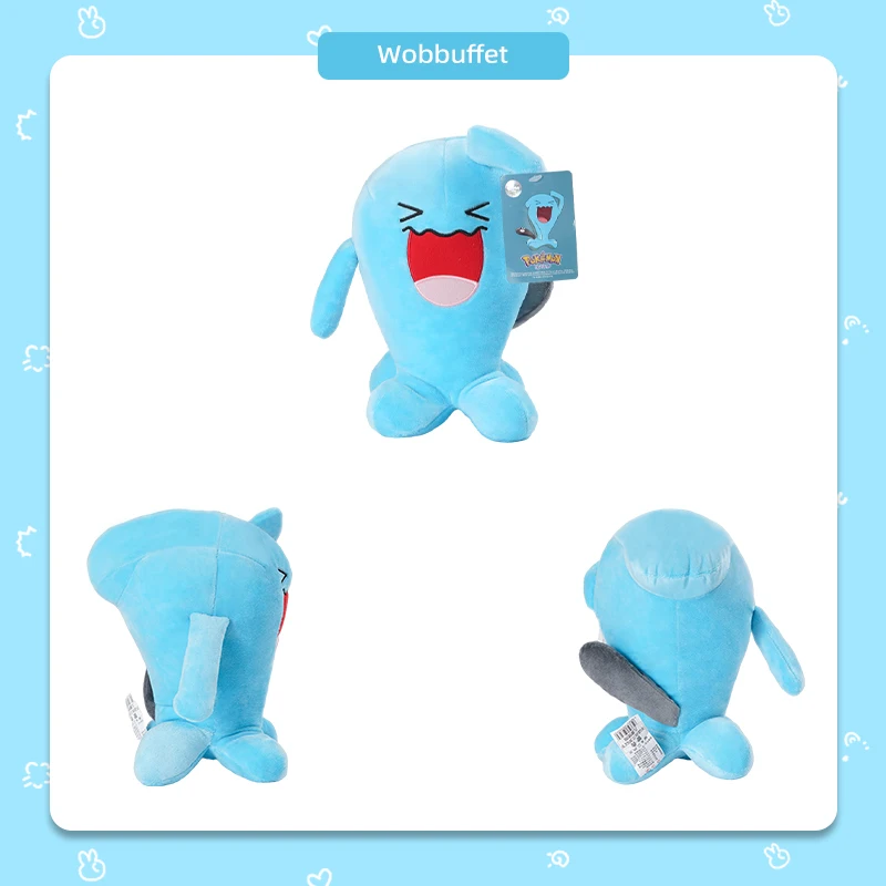 Pokemon Kawaii Wobbuffet Stuffed Toys Cartoon&Cute Plush Doll Throw Pillow Birthday Gift For Kids Friends Boy