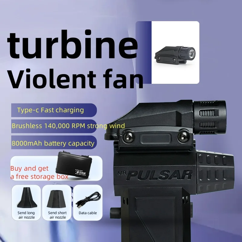 

6nd Generation X6pro Violent Blower Mini Turbo Jet Fan Handheld Brushless Motor 140,000 RPM Wind Speed 62m/s industrial Duct Fan