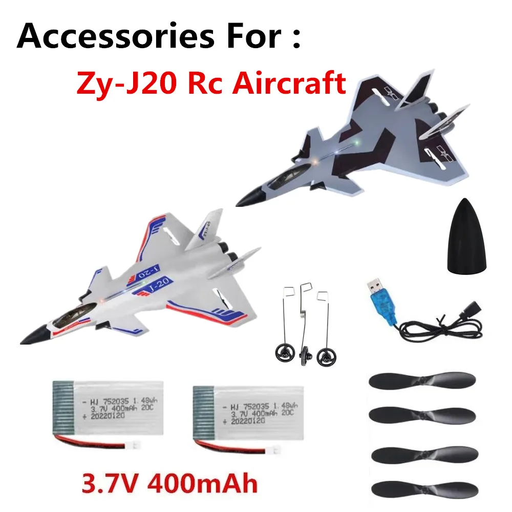 Zy-J20 RC Foam Aircraft Battery 3.7V 400mAh / Landing gear  / charger /  For Zy-J20 Plane Accessories Battery