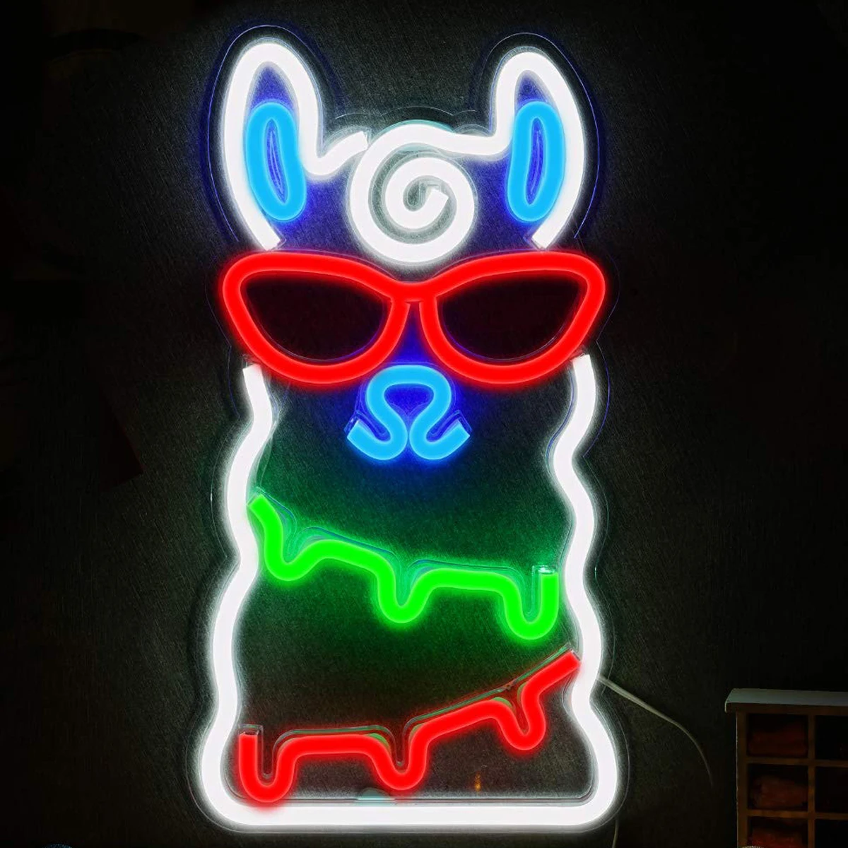 Chi-buy LED Neon Alpaca USB Powered Neon Signs Decor Lamp Signs Birthday Gift Wall Art For Bedroom Room Bar Shop
