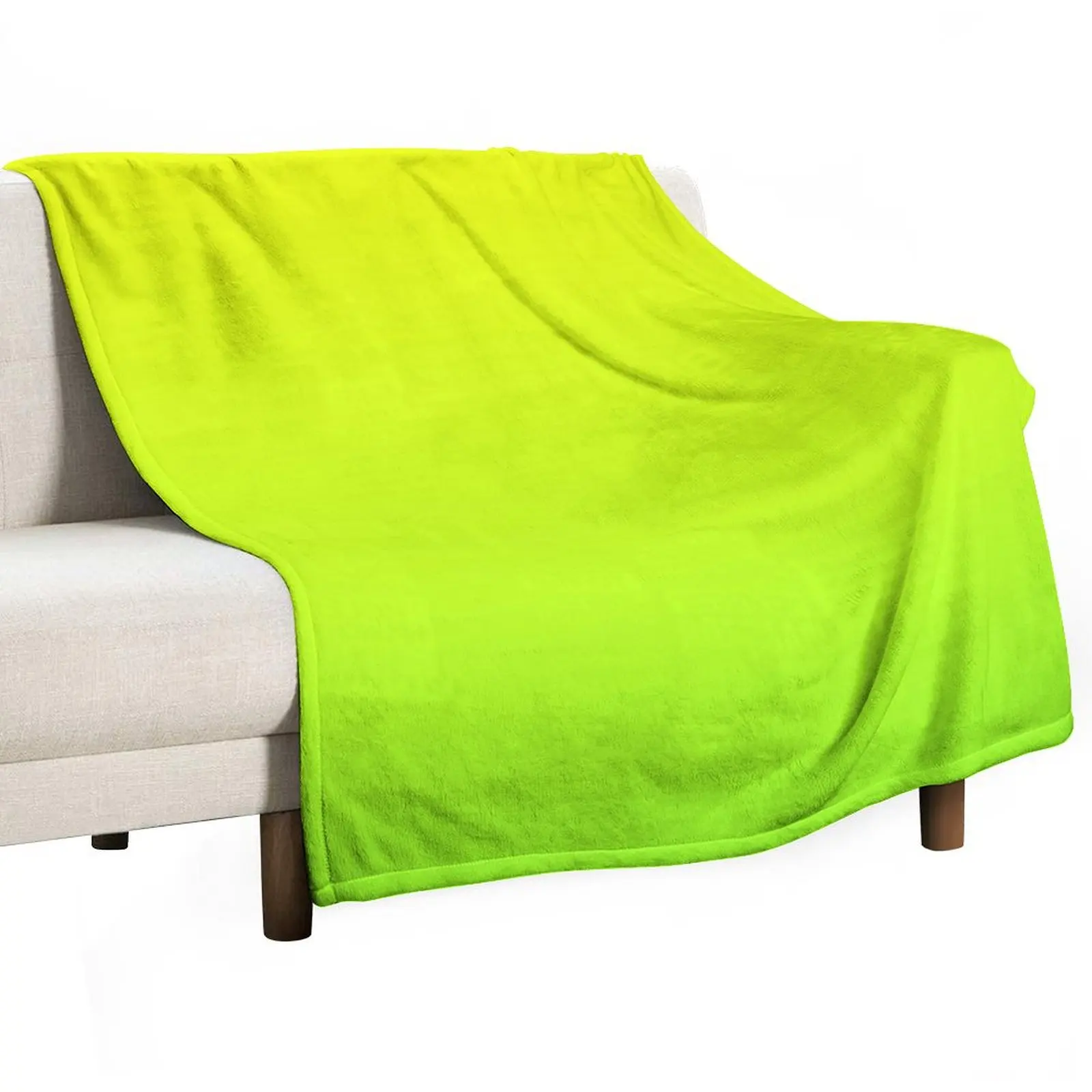 spring summer fashion yellow lime green ombre Throw Blanket Shaggy Extra Large Throw Cute Soft Plaid Blankets