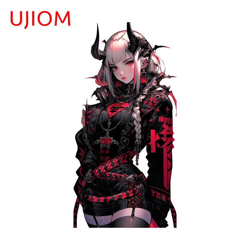 UJIOM ملصق حائط مغر للصقوق جميل عصري فني أنيق رسومات من الفينيل مناسب للأسطح الملساء