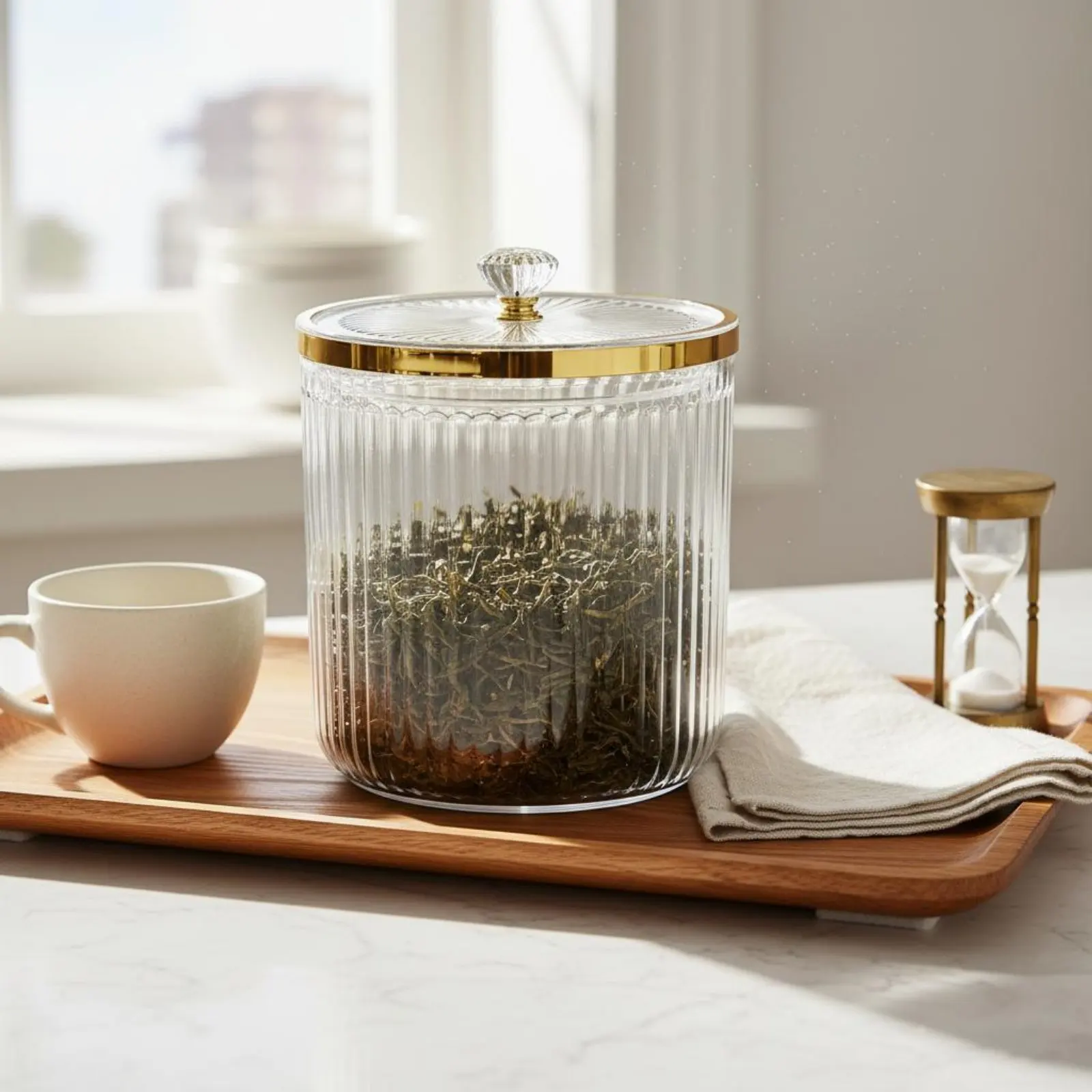 

Dry Food Storage Container Transparent Container Airtight Dry Goods Container Airtight Food Canister Leak-Resistant Clear