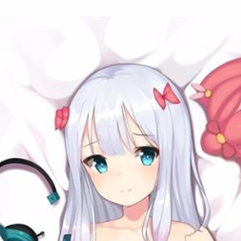 Dakimakura Anime Pillow Cover Sagiri Izumi Double Sided HD Print 2WAY Life Size Anime Body Pillowcase Gifts