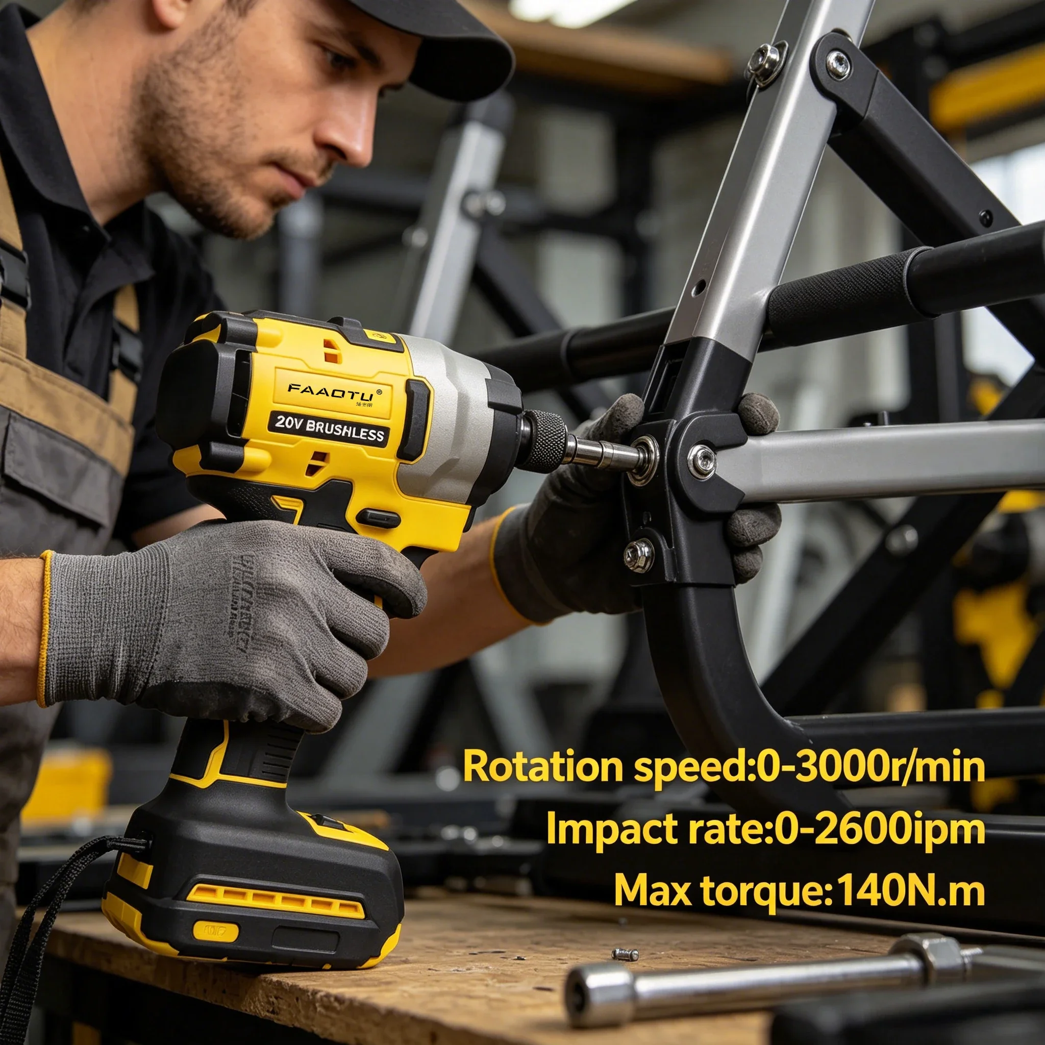 FAAOTU New850 Brushless Drill, 20V Same Function as DW for DIY & Work Compatible with DW Batteries NO Battery