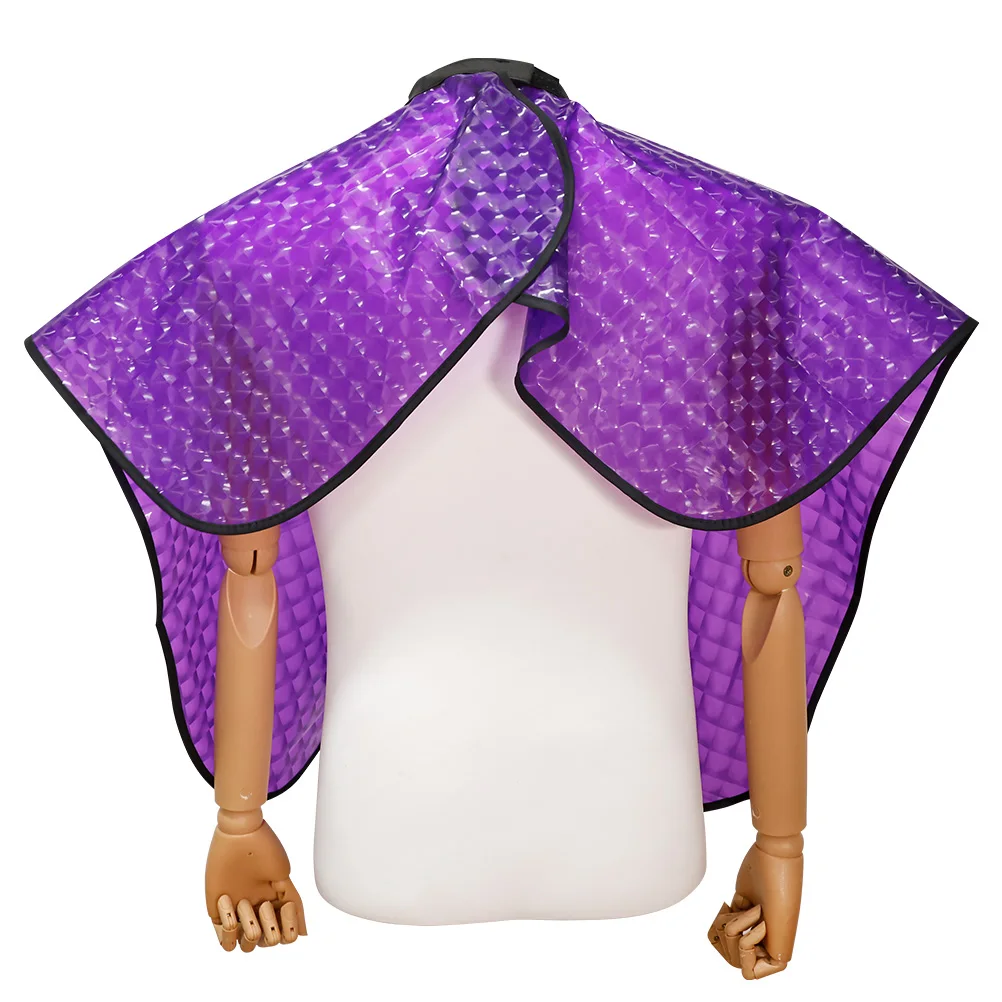 

Purple Waterproof Hair Cutting Cape for Salon Dyeing Perm Reusable Shawl Protect Clothing Easy Clean Dry Stylish Fashionable