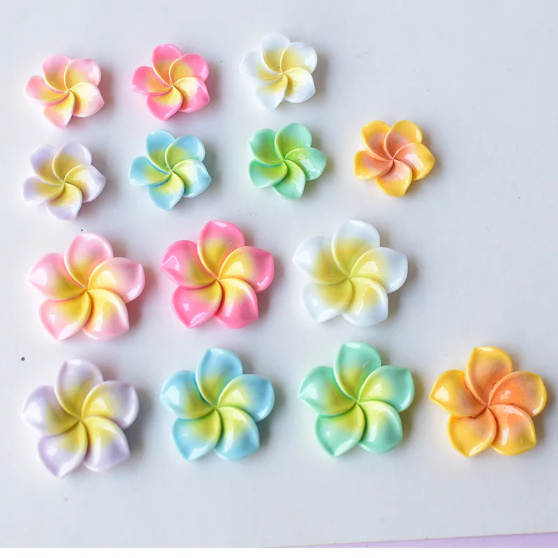 10Pcs Charms Flower Resin Material Woman Earrings Necklaces Hairpin Jewelry Crafts Supplies Accessories Cute Scrapbooking Patch