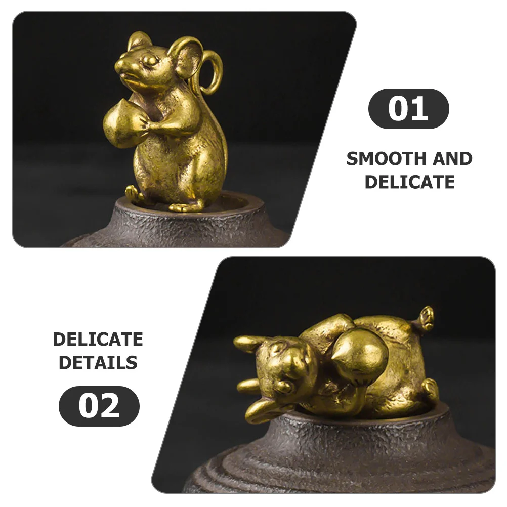 

3pcs Statues Chinese Zodiac Mini Animal Sculptures Desktop Home Decor Retro Ornament Vintage Statue Miniature