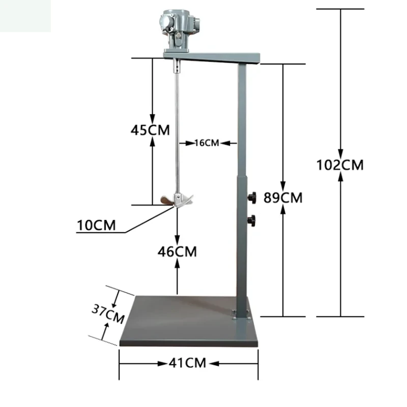 5 Gallon Mixer With Stainless Steel Impeller Pneumatic Mixer Manual Lift Paint Mixer Machine Mixing Paint Tool