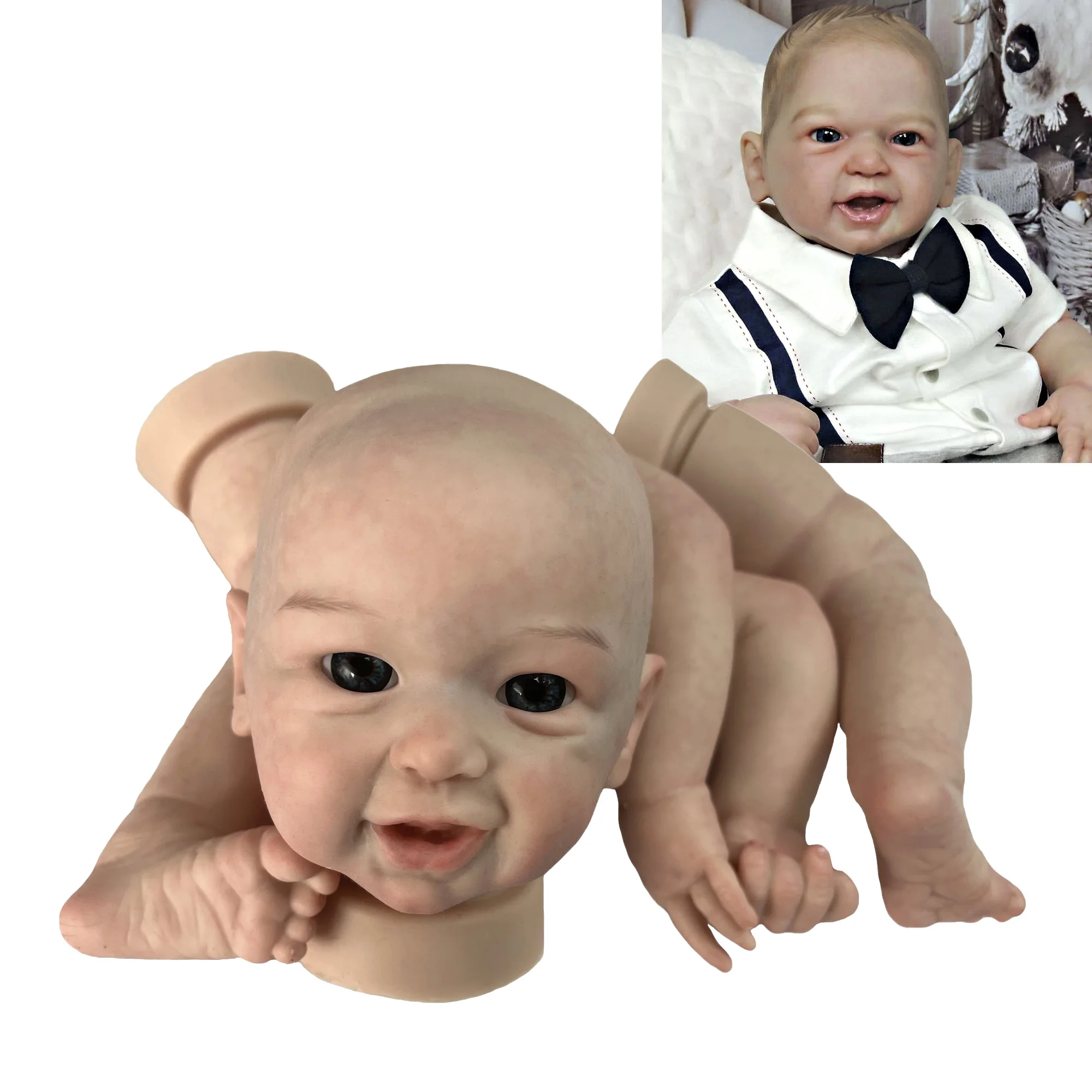 

Phoenix Solid Silicone Reborn Bebe 20-22 Inch Full Silicone Doll Kits Lovely Soft Newborn Handmade Doll Unassembled Gifts