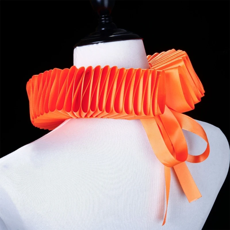 652f Renaissances Ruffled Collar Garfaça Colar com punhos pulso definido para mulheres