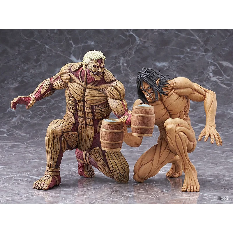 GSC Original POP Attack on Titan Reiner Braun Eren Yeager Worldwide After Party Anime Action Figure Toys For Boys Kids Gifts