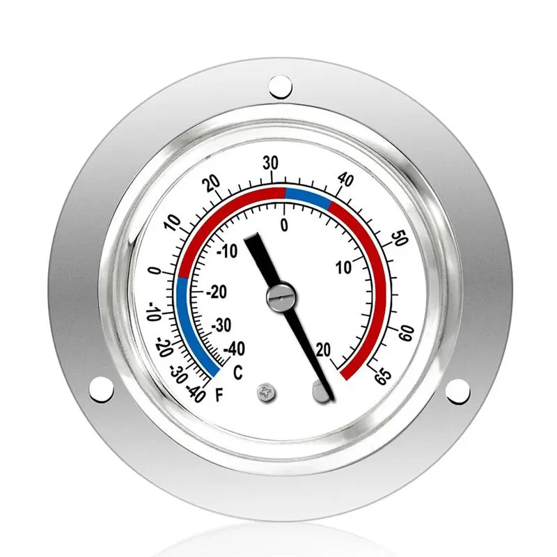 Y50A-Pressure Thermometer Capillary Design Refrigeration Gauge, -40 To 65℉ / -40 To 20℃, 2Inch Dial Stainless Steel Panel Mount