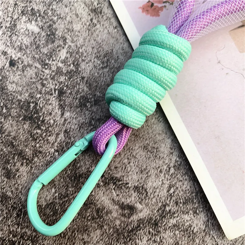 Phone Lanyard Fluorescent Color Strap Braided Strips Keycord Universal Hanging Anti-Lost Bracelet Keychain Bags Accessories