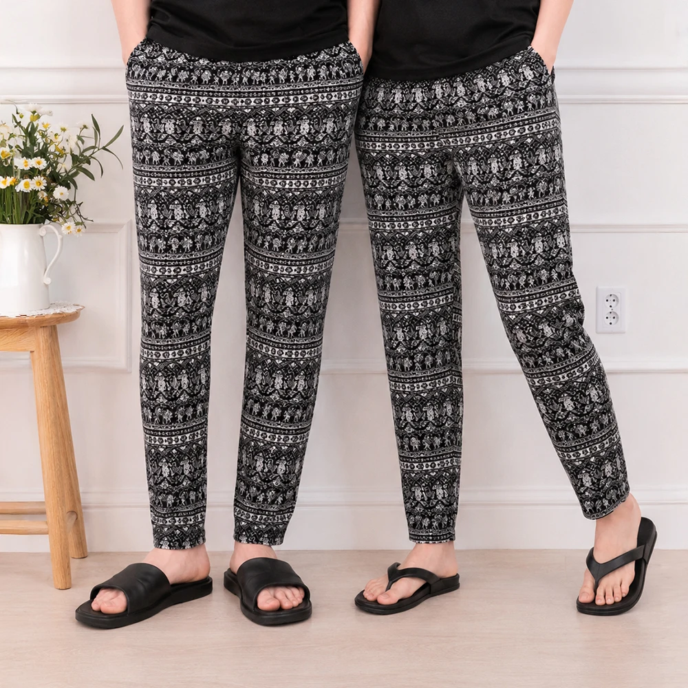 Men Women Fridge Summer Cooling Cold Ice Banding Rubber Sleeping Grandma's Home Wear Banding Pants