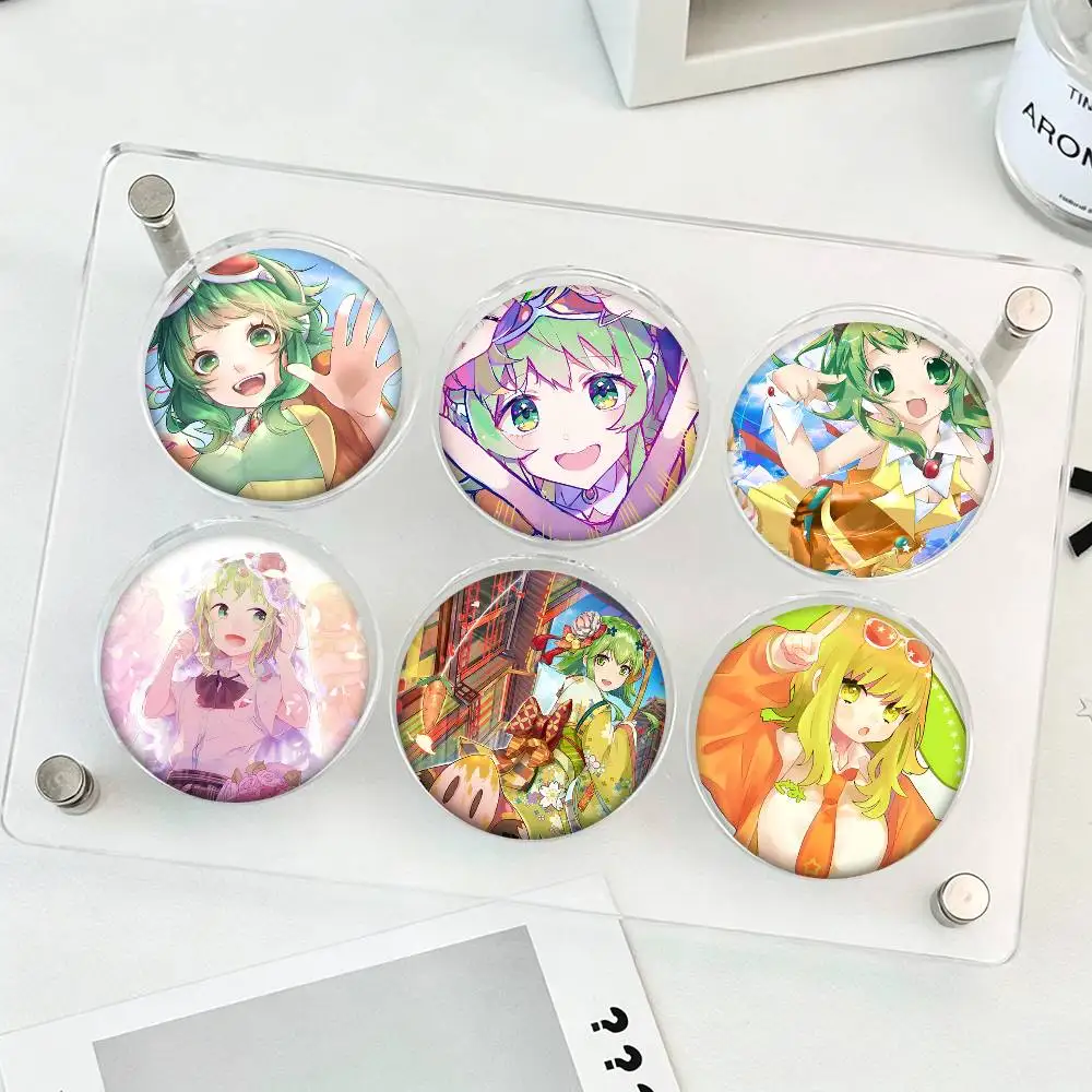 Cartoon Anime Virtual Characters G-GUMI Round Badge Lapel Pin Backpack Clothing Jewelry Accessories Gift Brooch