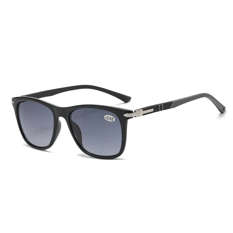 DIXSG Bifokale Unisex-Lesebrille, klassische quadratische HD-Linse, Presbyopie, Nah- und Fernbrille, Vintage-UV-Farbtöne, Sport-Sonnenbrille +3,5 4