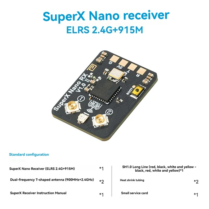 ل BETAFPV Superx ELRS Nano 2.4G + 915M استقبال ثنائي النطاق ثنائي الاستقبال ل RC FPV طويلة المدى سباق الطائرة بدون طيار #4