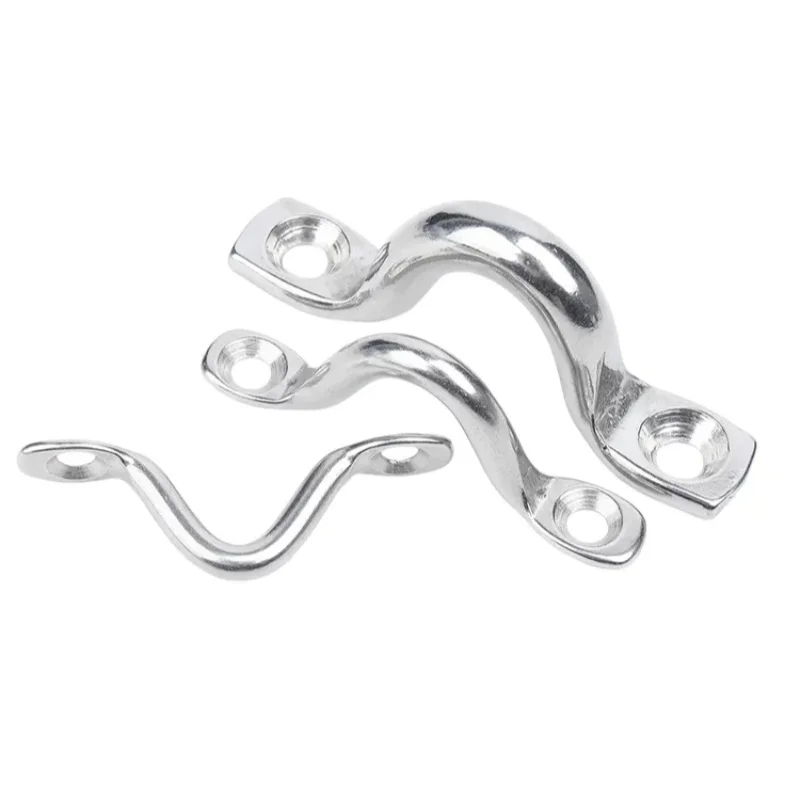 M4 ~ M10 304/316 Stianless Steel Marine Bow Handle Boat Pad Eye Wire Eye Strap Tie Down Fender Hook